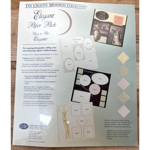 The Creative Memories Collection Elegant Paper Pack For Scrapbooking & Photo Mou - Picture 1 of 3